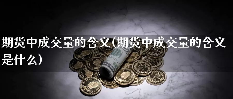 期货中成交量的含义(期货中成交量的含义是什么)_https://www.ercigouzaozhubeng.com_实时热闻_第1张