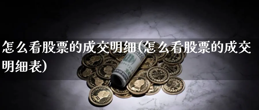 怎么看股票的成交明细(怎么看股票的成交明细表)_https://www.ercigouzaozhubeng.com_股票市场_第1张