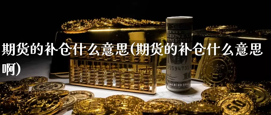 期货的补仓什么意思(期货的补仓什么意思啊)_https://www.ercigouzaozhubeng.com_恒指期货_第1张