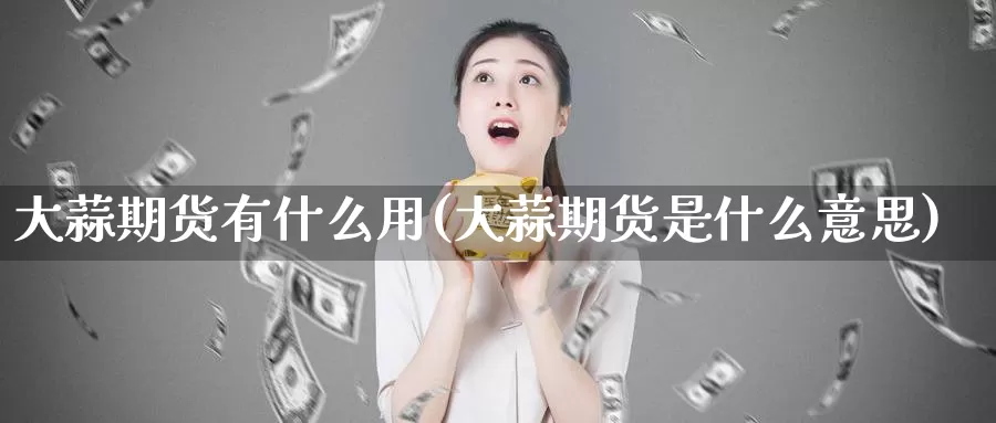 大蒜期货有什么用(大蒜期货是什么意思)_https://www.ercigouzaozhubeng.com_外汇分析_第1张