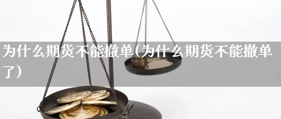 为什么期货不能撤单(为什么期货不能撤单了)_https://www.ercigouzaozhubeng.com_理财中心_第1张