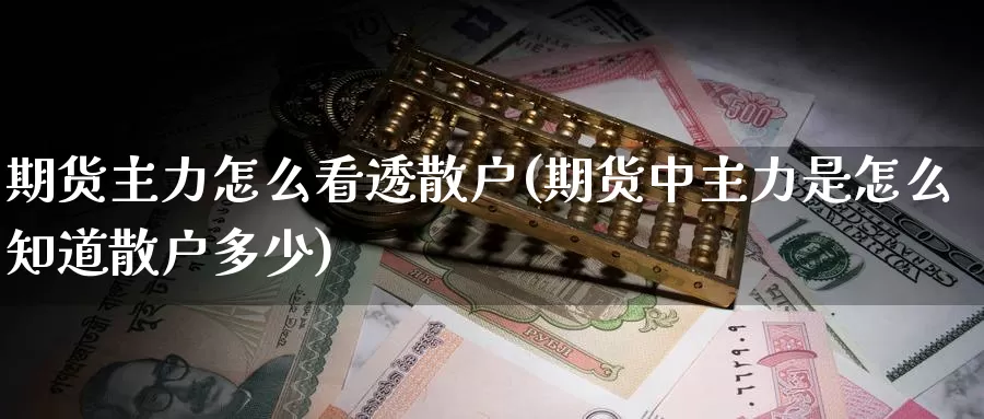 期货主力怎么看透散户(期货中主力是怎么知道散户多少)_https://www.ercigouzaozhubeng.com_期货分析_第1张