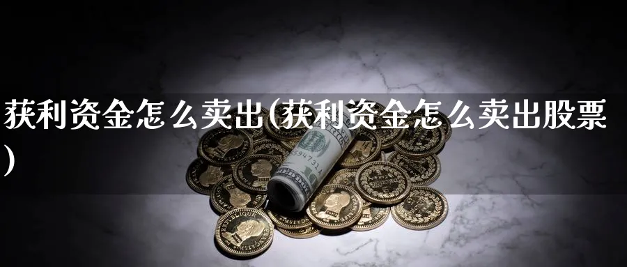 获利资金怎么卖出(获利资金怎么卖出股票)_https://www.ercigouzaozhubeng.com_理财技巧_第1张