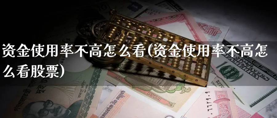 资金使用率不高怎么看(资金使用率不高怎么看股票)_https://www.ercigouzaozhubeng.com_理财技巧_第1张