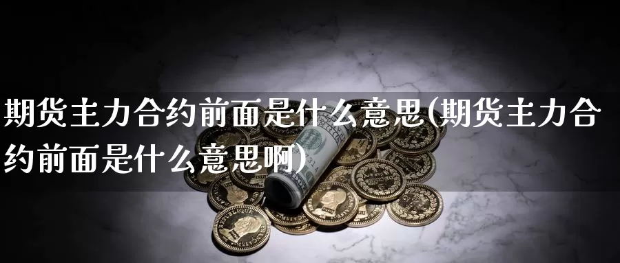 期货主力合约前面是什么意思(期货主力合约前面是什么意思啊)_https://www.ercigouzaozhubeng.com_股票市场_第1张